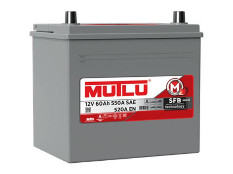 Аккумулятор Mutlu 6СТ-60 (0) Asia SFB D23.60.052.A