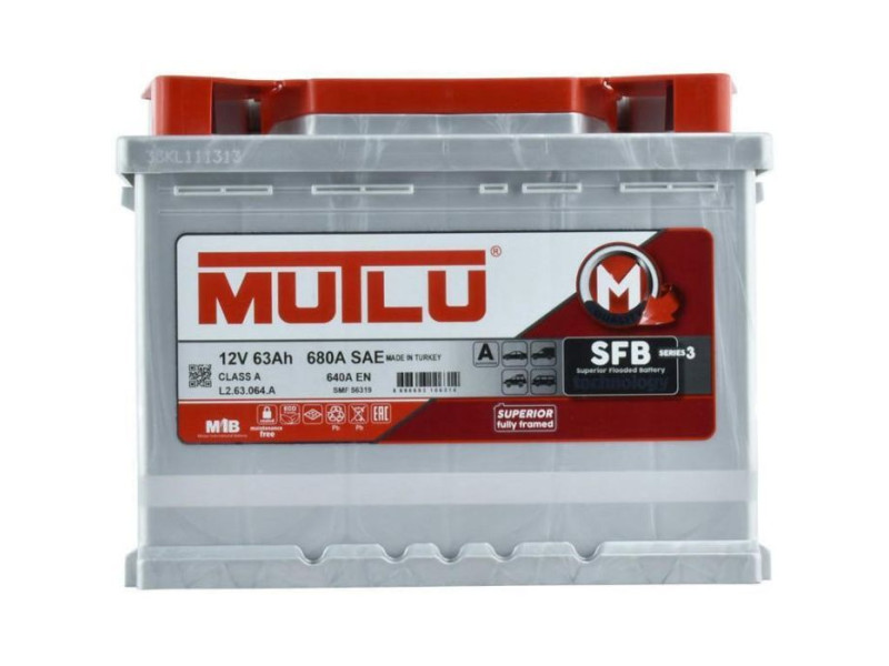 Акумулятор Mutlu 6СТ-63 (0) SFB LB2.63.064.A