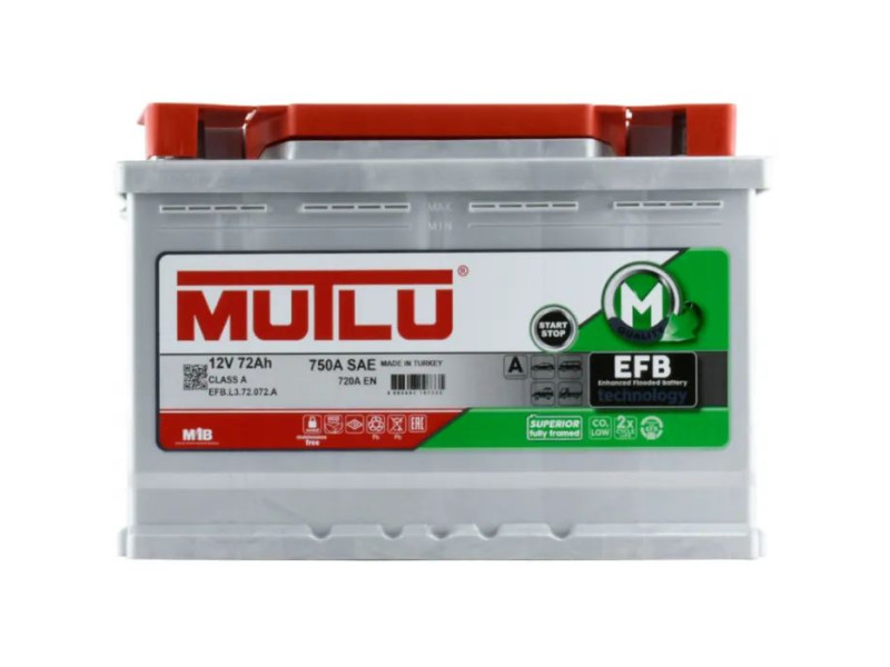 Акумулятор Mutlu 6СТ-72 (0) EFB.L3.72.072.A