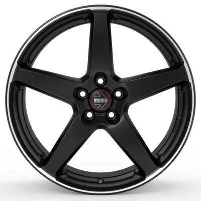 Диск Momo Five Black Matt Polished R20 W8.5 PCD5x112 ET38 DIA79.6