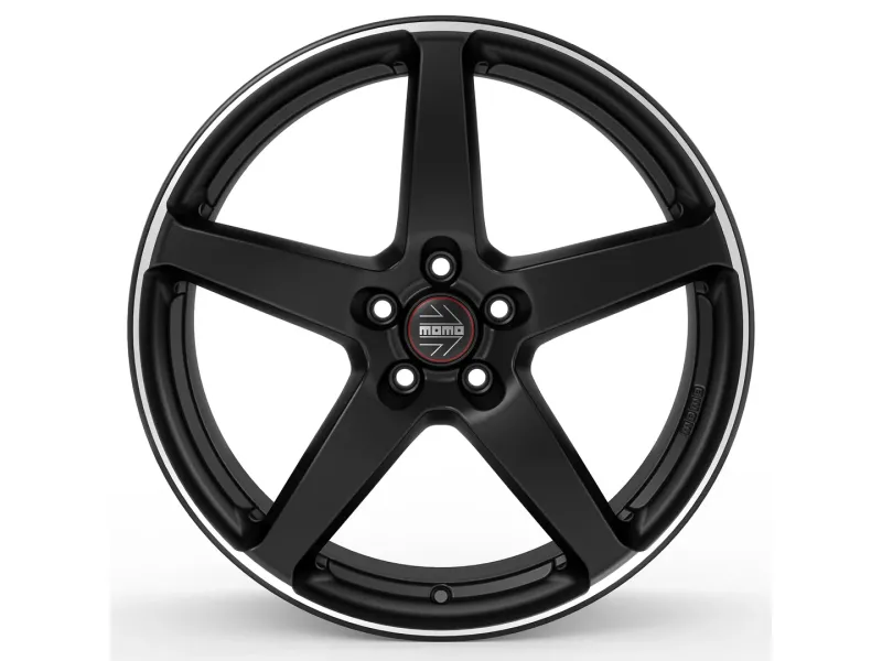 Диск Momo Five Black Matt Polished R19 W8.5 PCD5x112 ET38 DIA79.6