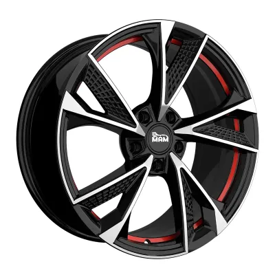 Диск MAM RS6 Black Front Polish Red Inside (BFPRI) R16 W7.0 PCD5x100 ET38 DIA63.4