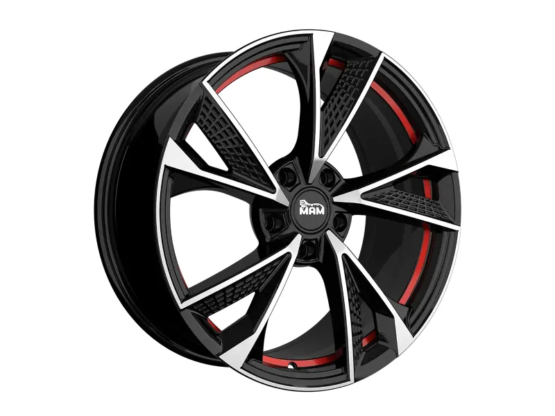Диск MAM RS6 Black Front Polish Red Inside (BFPRI) R16 W7.0 PCD5x108 ET38 DIA72.6